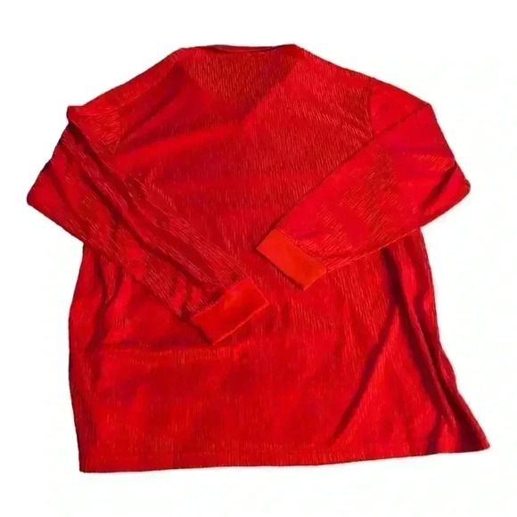 Kilburne Finch Mens Shirt 2XL Apple Red Long Sleeve Polo Silky - Picture 2 of 3